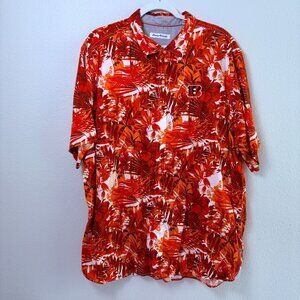 Tommy Bahama Cincinnati Bengals Hawaiian Shirt Size XXL Orange Floral NFL